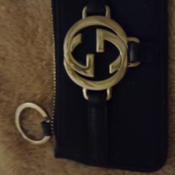 ** Rare ** Gucci Reins Canvas Coin Purse w/Keyring - Picture 2 of 10
